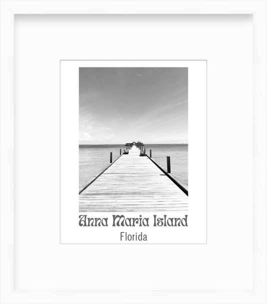 Florida Anna Maria Island Pier Giclee Travel Style Print