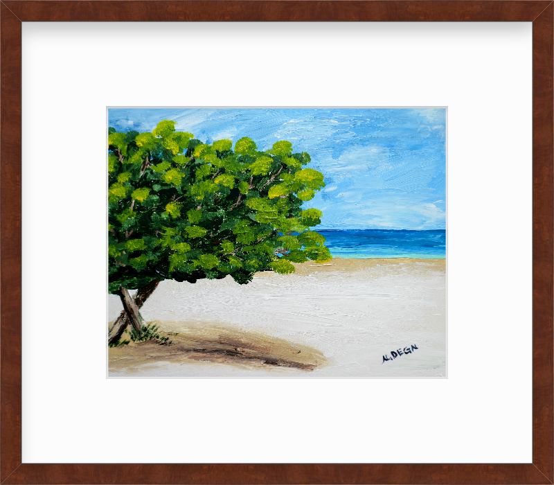 Florida Anna Maria Island Seagrapes Coastal Painting Giclee Art Print