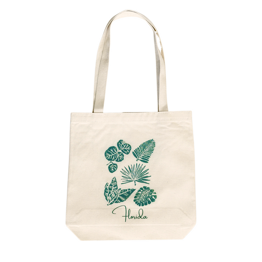 Florida Botanicals Block Print Tote Bag