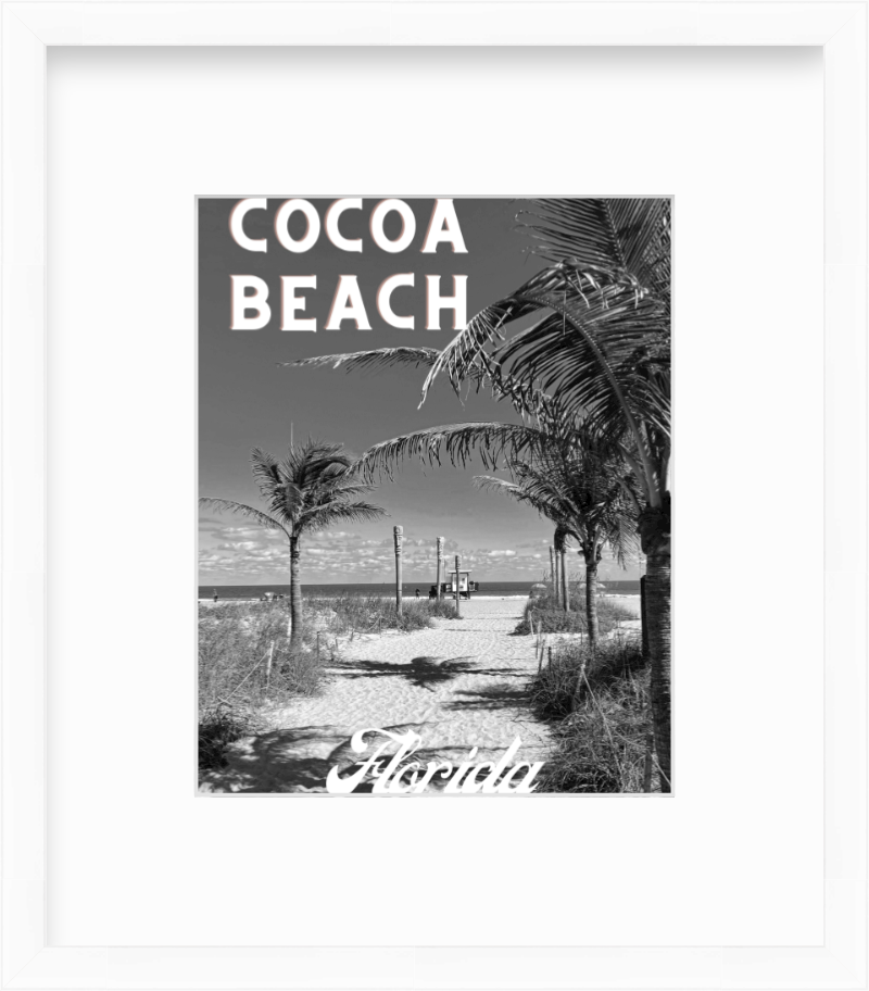 Florida Cocoa Beach Giclee Travel Print