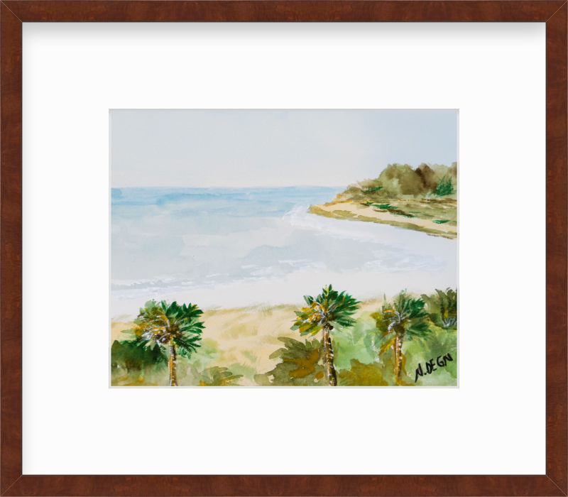 Florida Fort De Soto Beach Watercolor Giclee Art Print