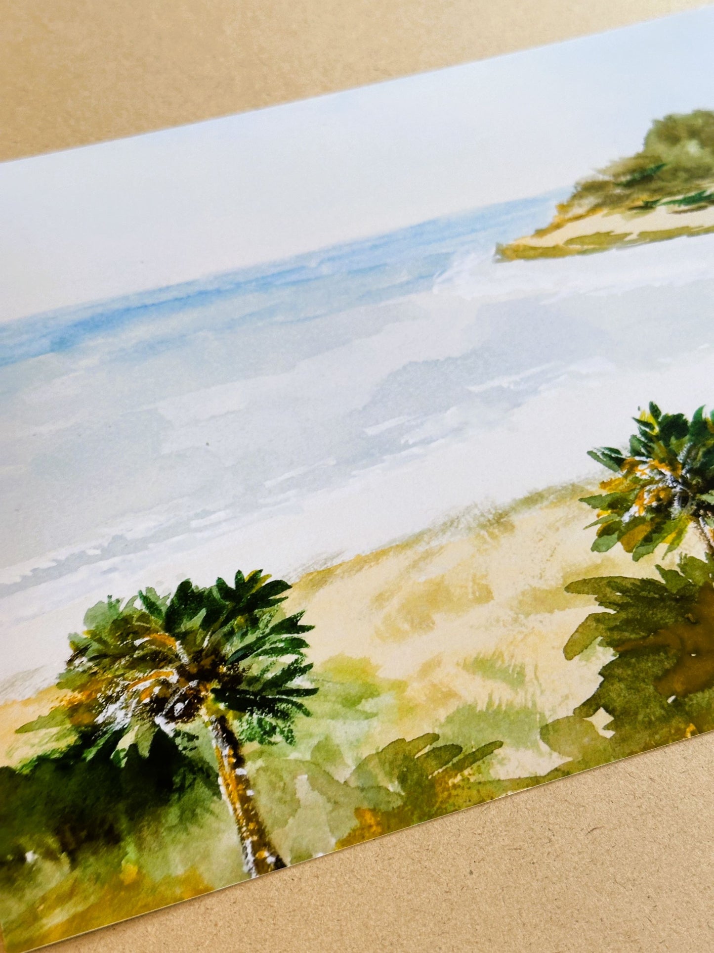 Florida Fort De Soto Beach Watercolor Giclee Art Print