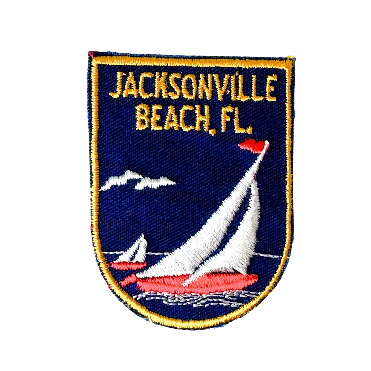 Florida Jacksonville Beach Sailboat Vintage Patch