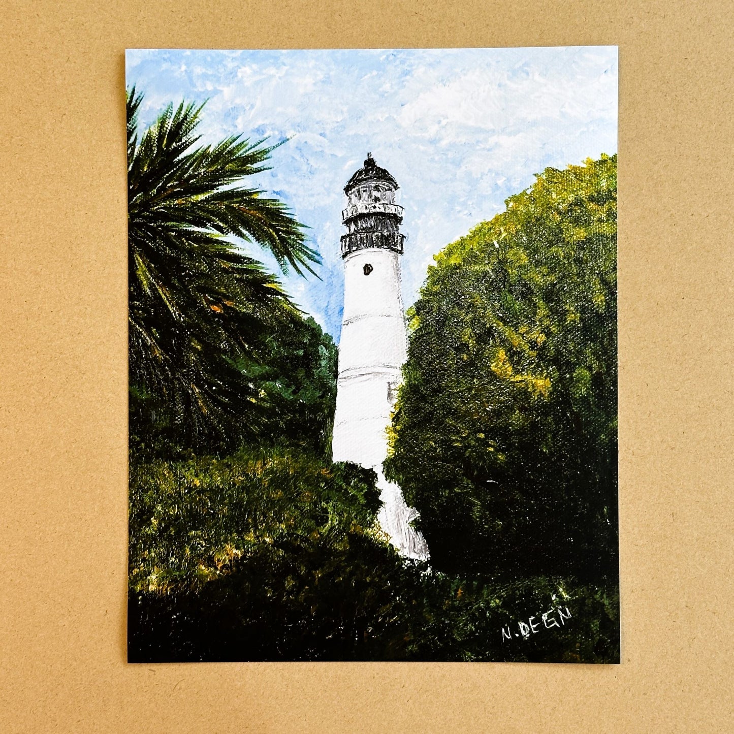 Florida Key West Lighthouse View Giclee Art Print