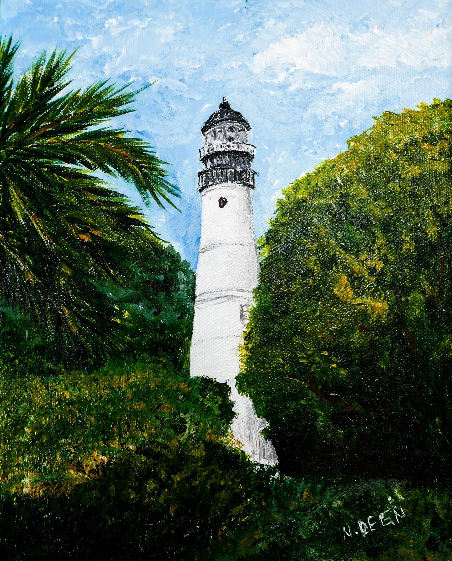 Florida Key West Lighthouse View Giclee Art Print