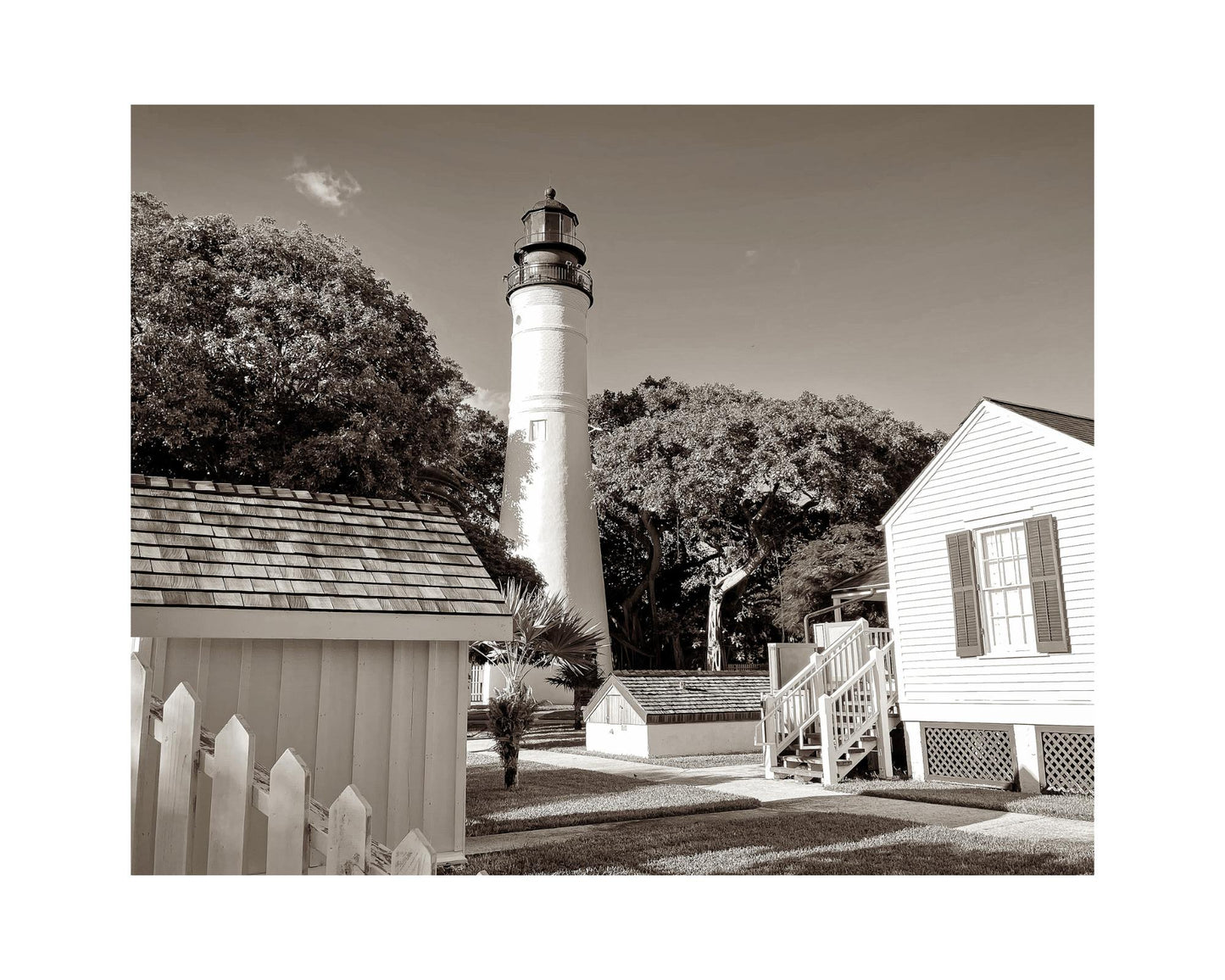 Florida Key West Lighthouse Station Giclee Travel Print