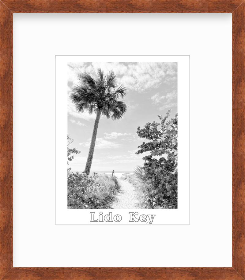 Florida Lido Key Beach Path Giclee Travel Print