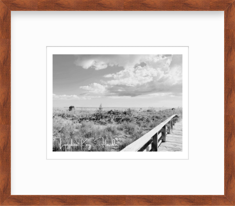 Florida Longboat Key Beach Boardwalk Giclee Travel Print
