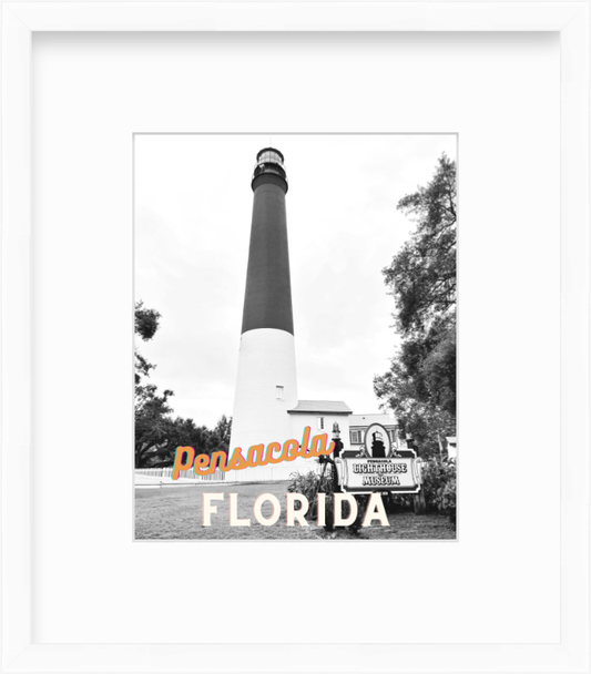 Florida Pensacola Lighthouse Giclee Travel Print