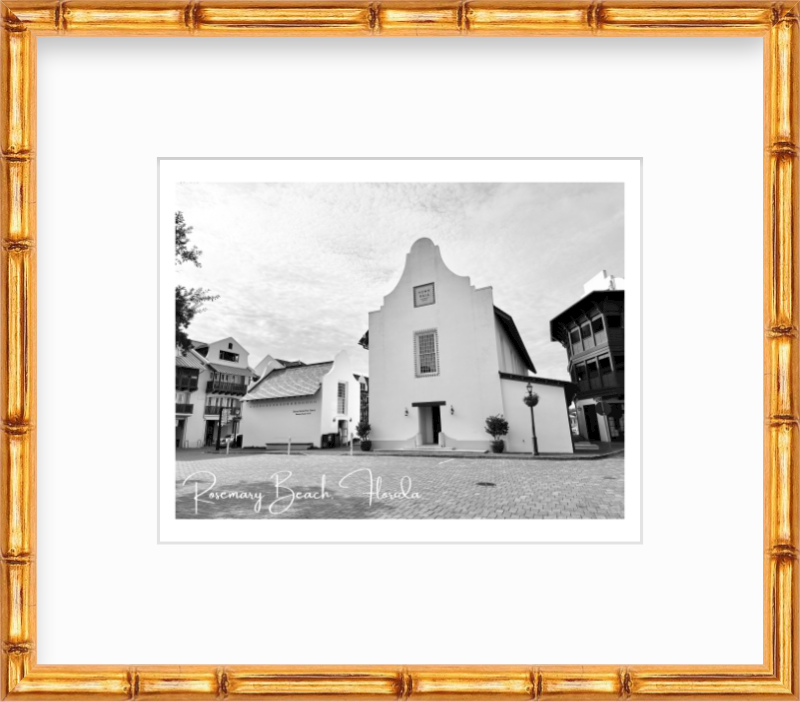 Florida Rosemary Beach Town Post Office View Giclee Travel Print