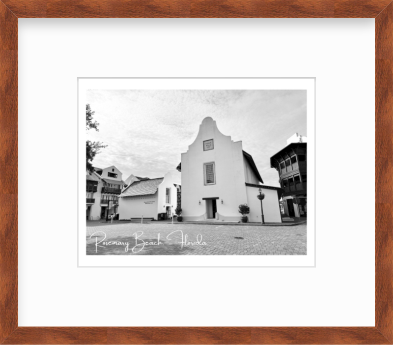 Florida Rosemary Beach Town Post Office View Giclee Travel Print