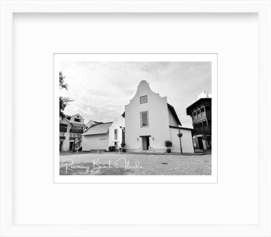 Florida Rosemary Beach Town Post Office View Giclee Travel Print