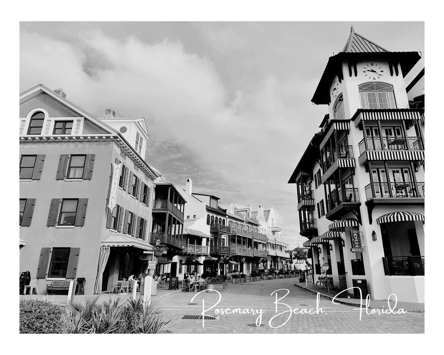 Florida Rosemary Beach Town View Giclee Travel Print