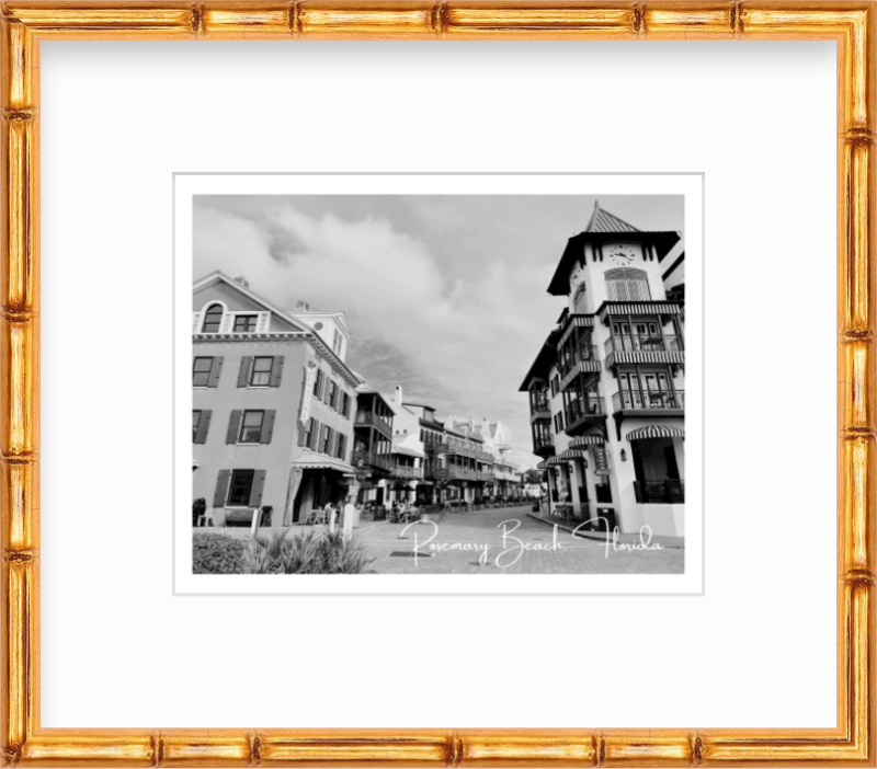 Florida Rosemary Beach Town View Giclee Travel Print