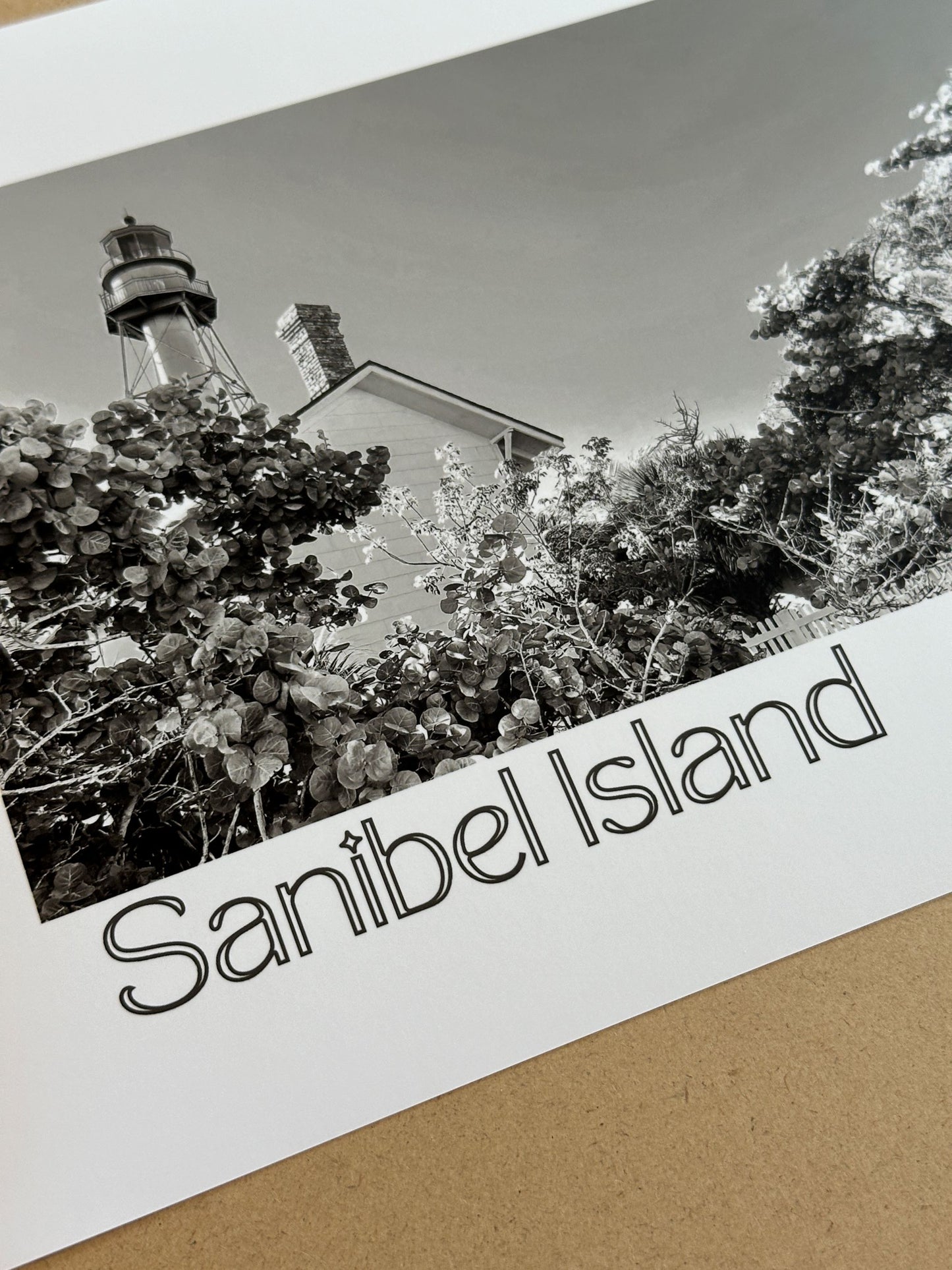 Florida Sanibel Island Lighthouse Giclee Travel Style Print