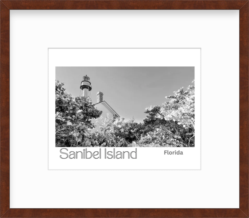 Florida Sanibel Island Lighthouse Giclee Travel Style Print