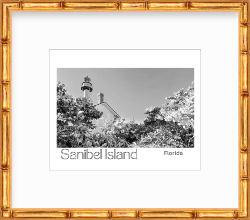 Florida Sanibel Island Lighthouse Giclee Travel Style Print