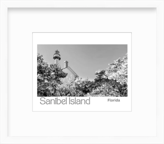 Florida Sanibel Island Lighthouse Giclee Travel Style Print