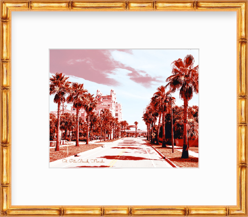 Florida St. Pete Beach Palm Tree Views Giclee Travel Print