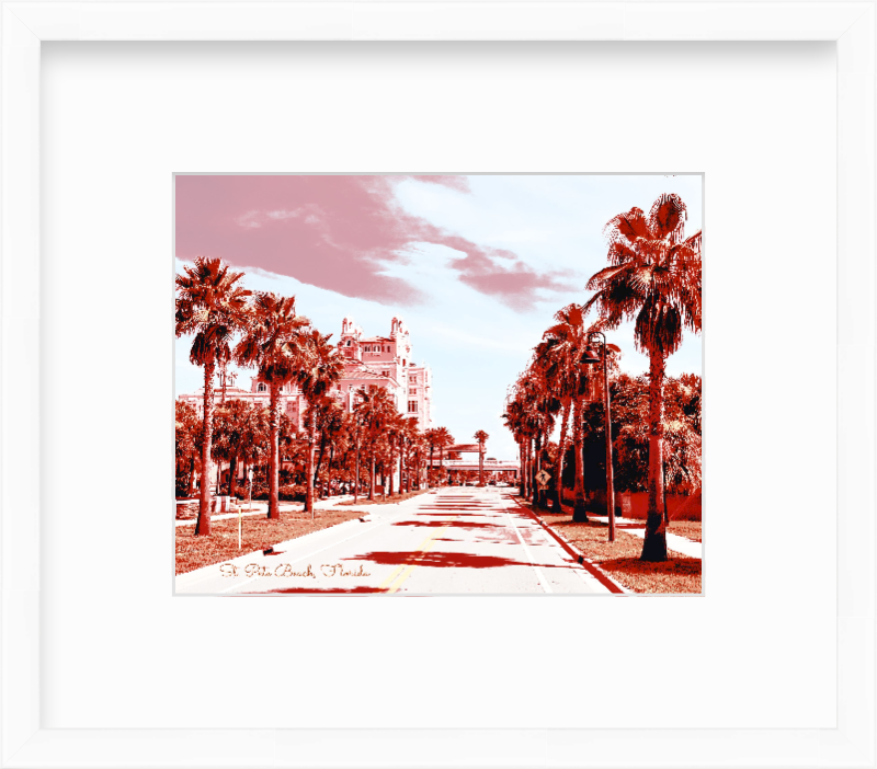 Florida St. Pete Beach Palm Tree Views Giclee Travel Print