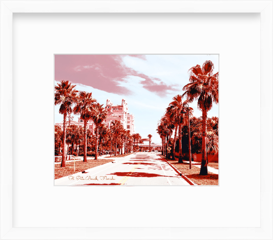 Florida St. Pete Beach Palm Tree Views Giclee Travel Print