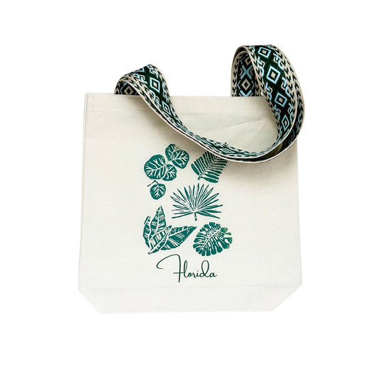Florida Botanicals Block Print Tote Bag