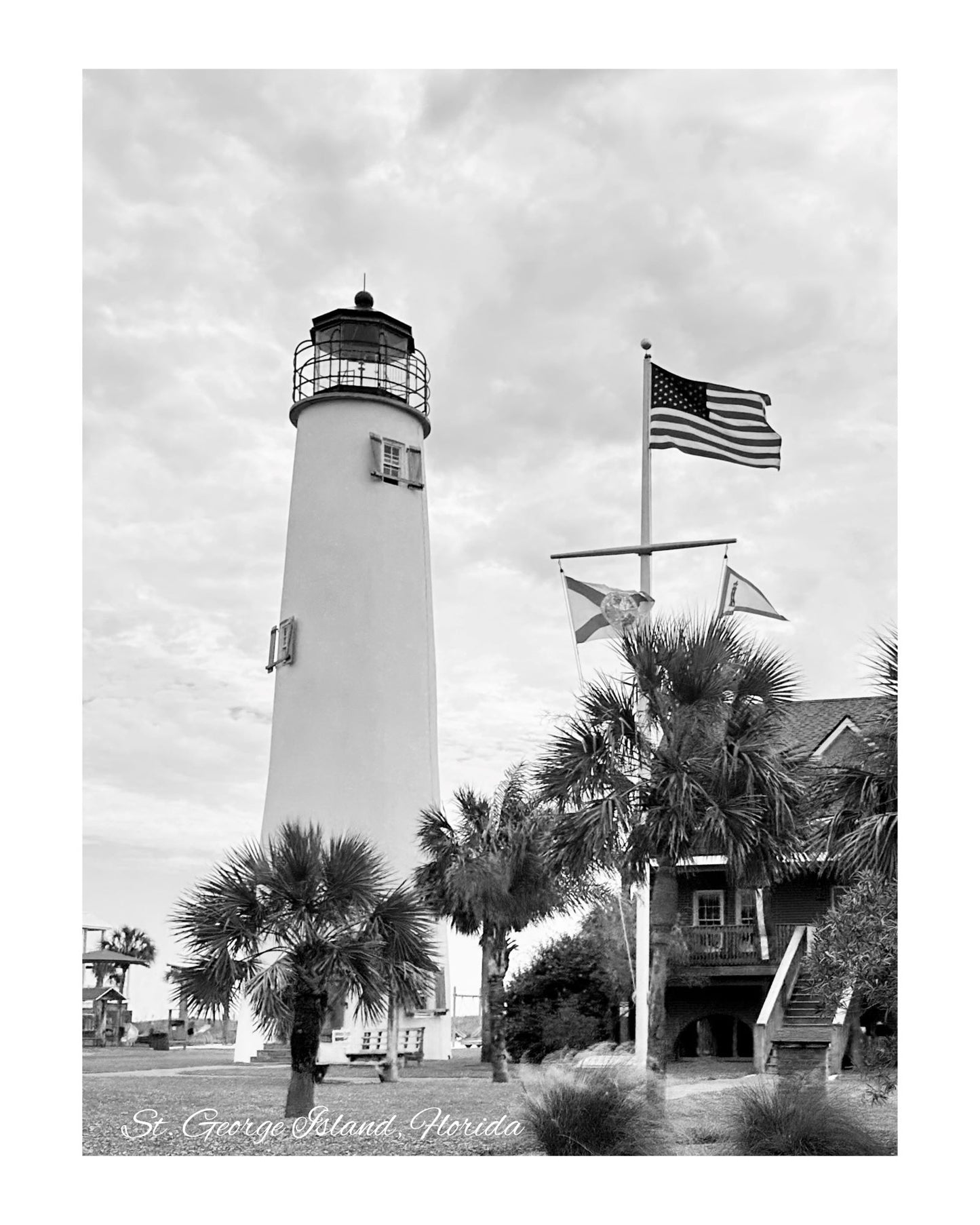 Florida St. George Island Lighthouse Giclee Travel Print