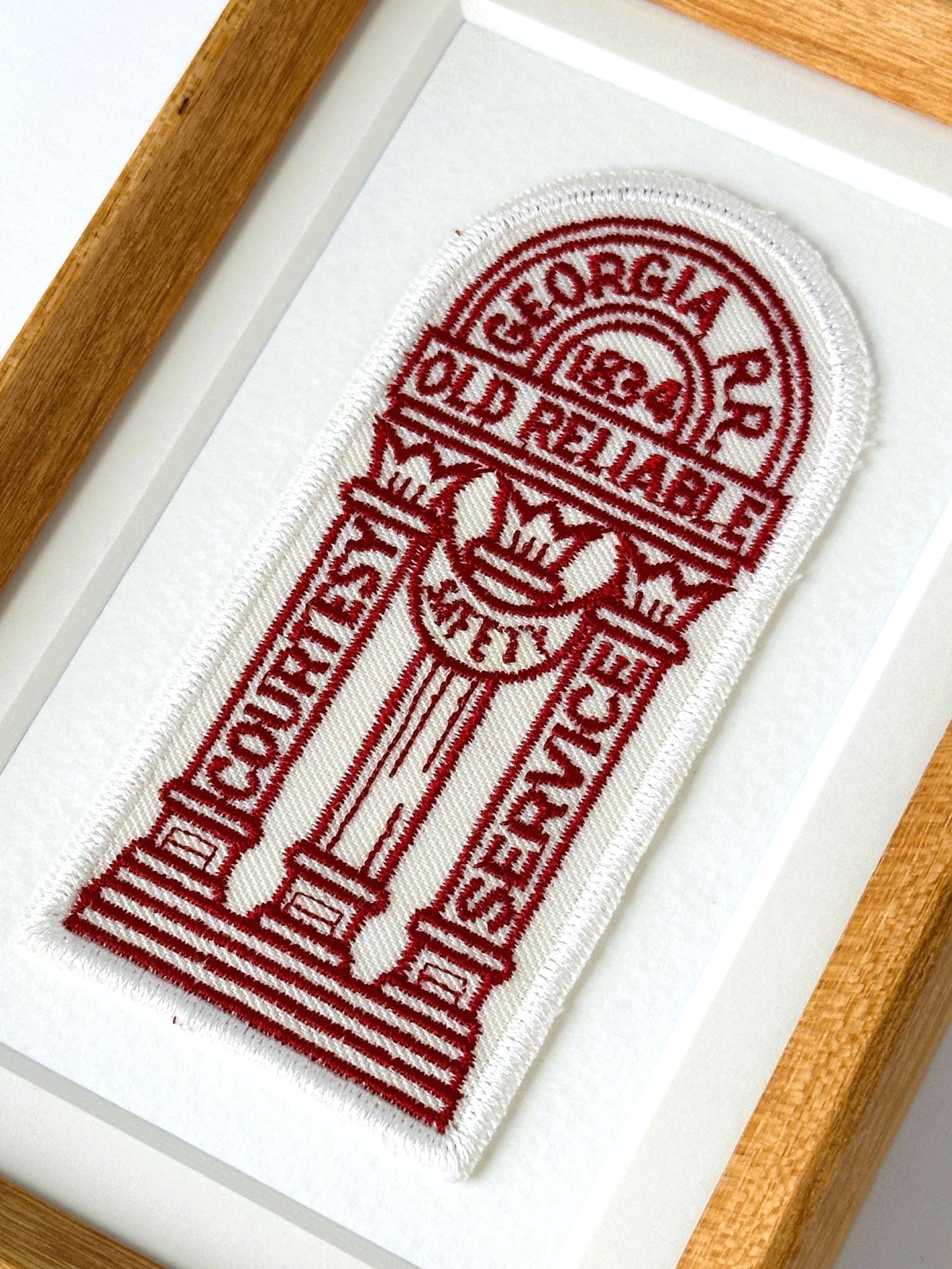 Georgia Railroad Vintage Patch Wood Framed
