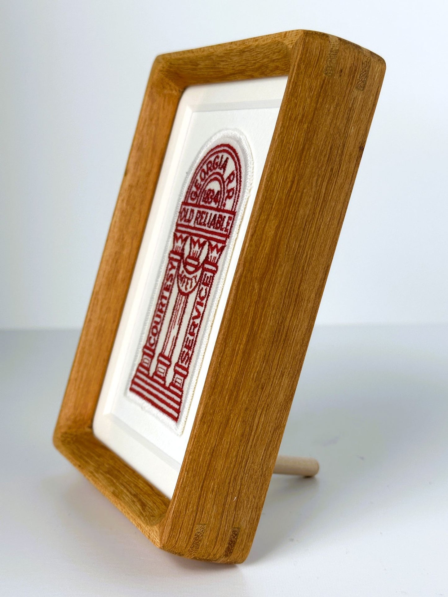 Georgia Railroad Vintage Patch Wood Framed