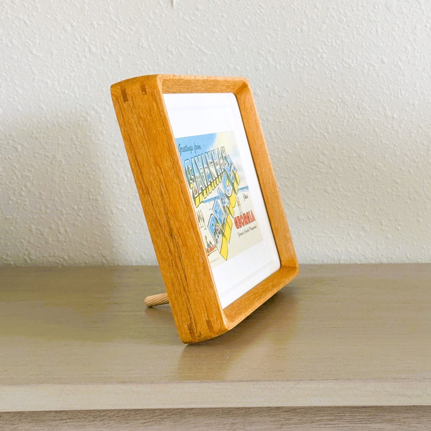 Georgia Tybee Island Savannah Beach Vintage Framed Postcard