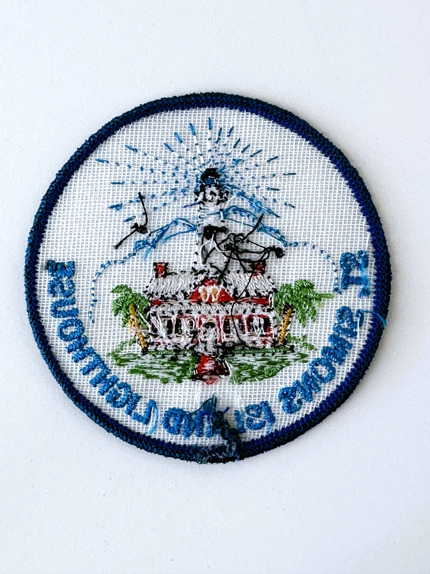 Georgia St. Simons Island Lighthouse Vintage Round Patch