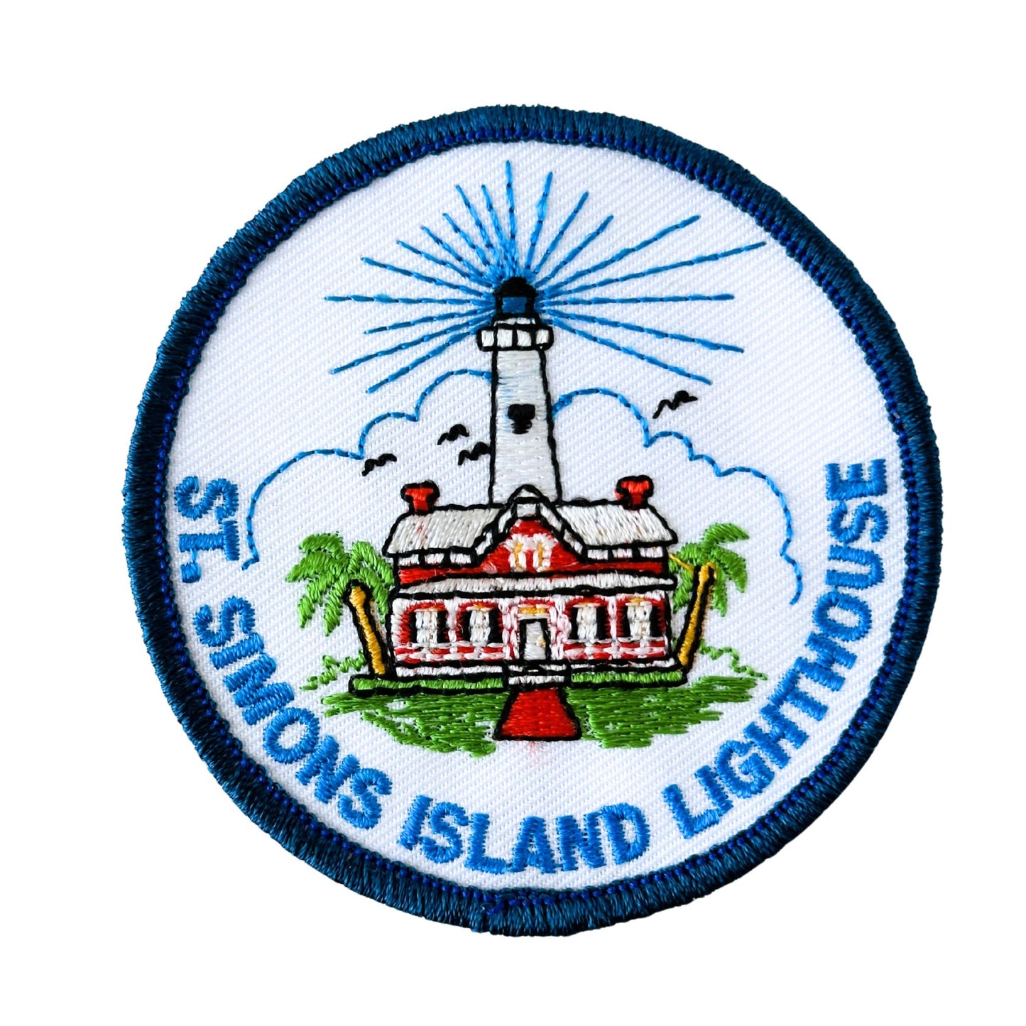 Georgia St. Simons Island Lighthouse Vintage Round Patch