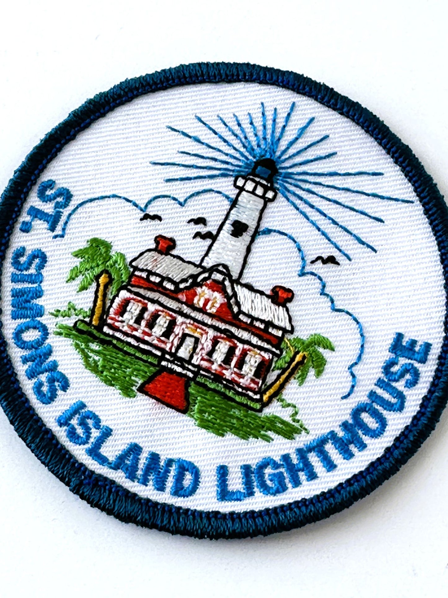 Georgia St. Simons Island Lighthouse Vintage Round Patch