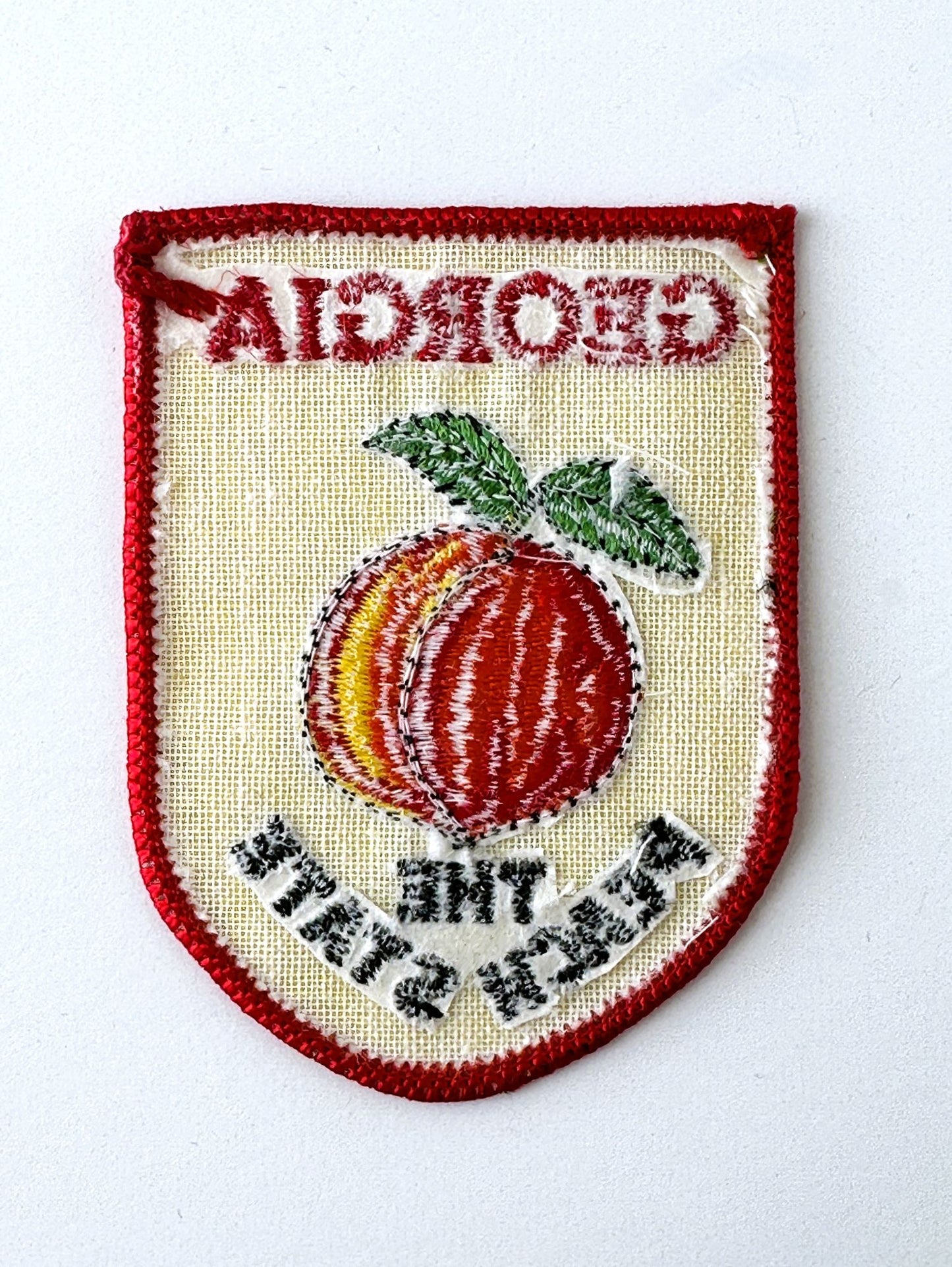 Georgia The Peach State Yellow Vintage Patch