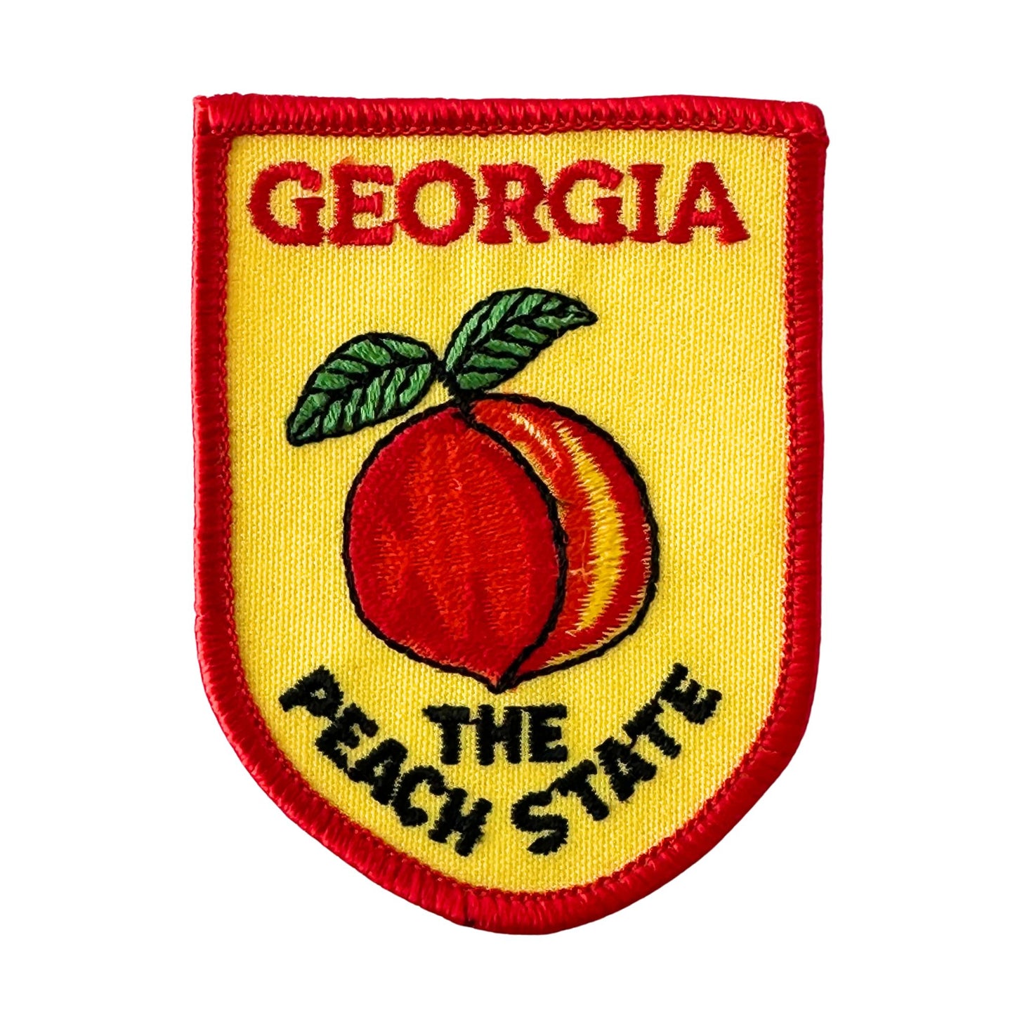 Georgia The Peach State Yellow Vintage Patch