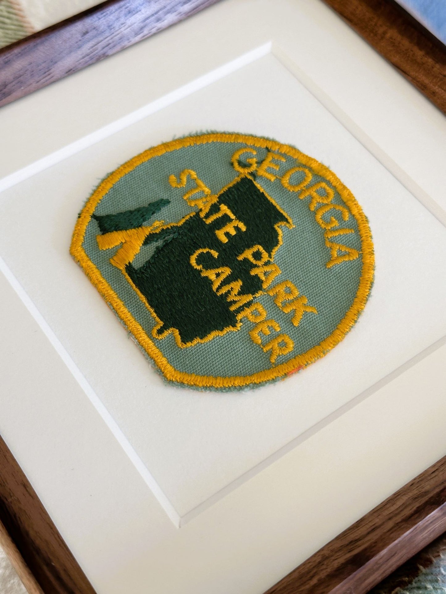 Georgia State Park Camper Framed Vintage Travel Patch