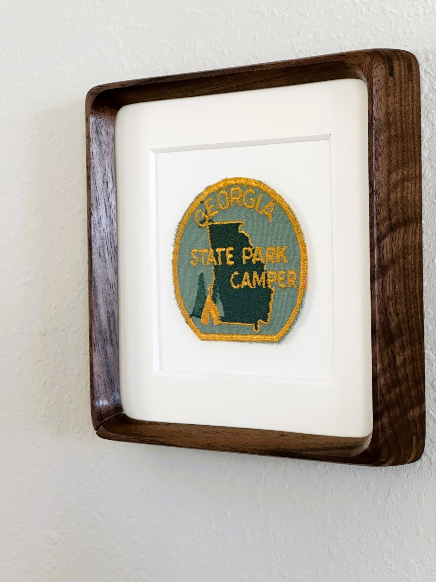 Georgia State Park Camper Framed Vintage Travel Patch