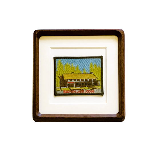 Idaho Redfish Lake Lodge Framed Vintage Travel Patch
