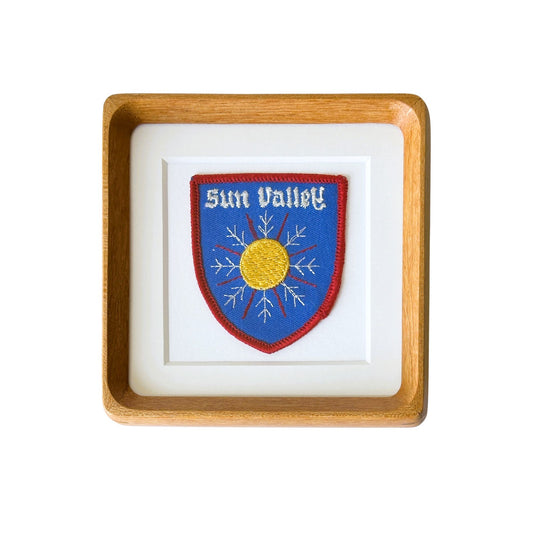Idaho Sun Valley Blue Vintage Framed Travel Patch