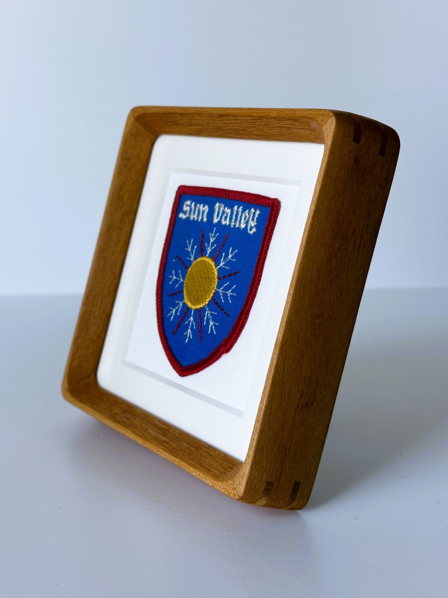 Idaho Sun Valley Blue Vintage Framed Travel Patch