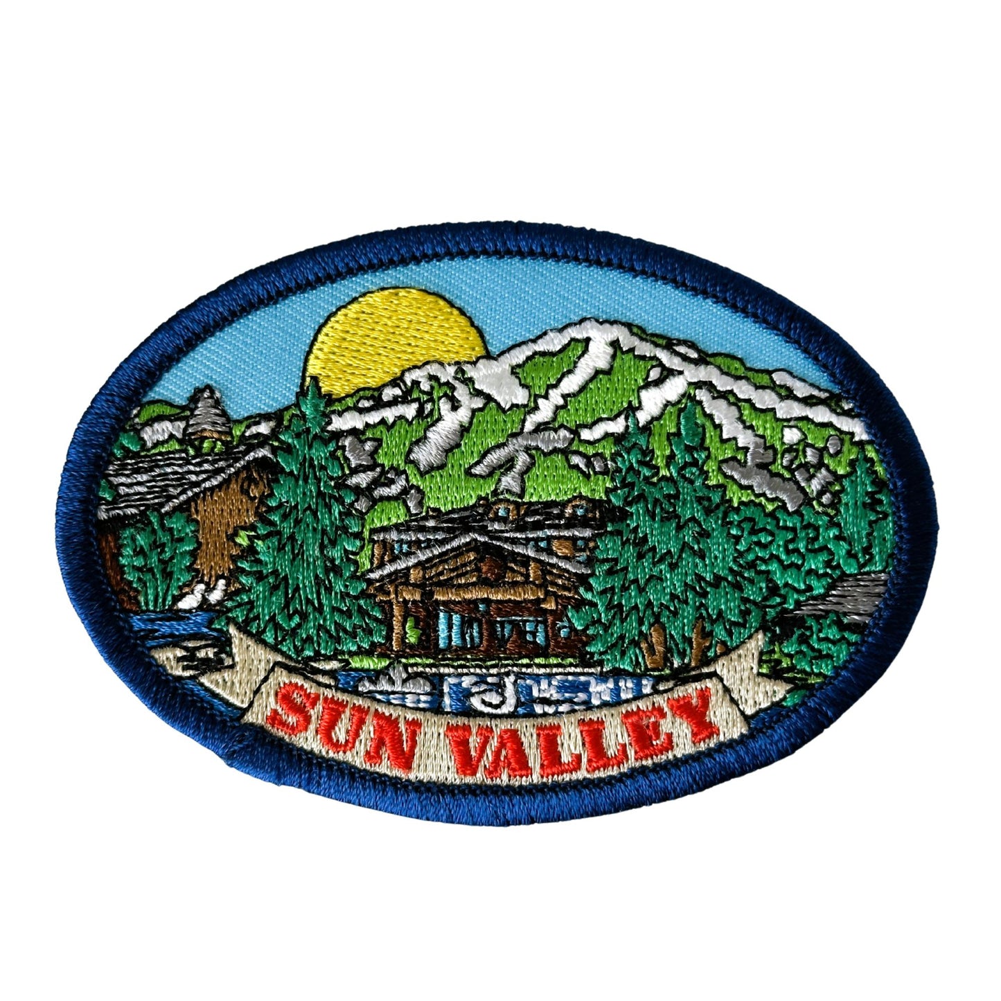 Idaho Sun Valley Mountain Scene Large Vintage Patch