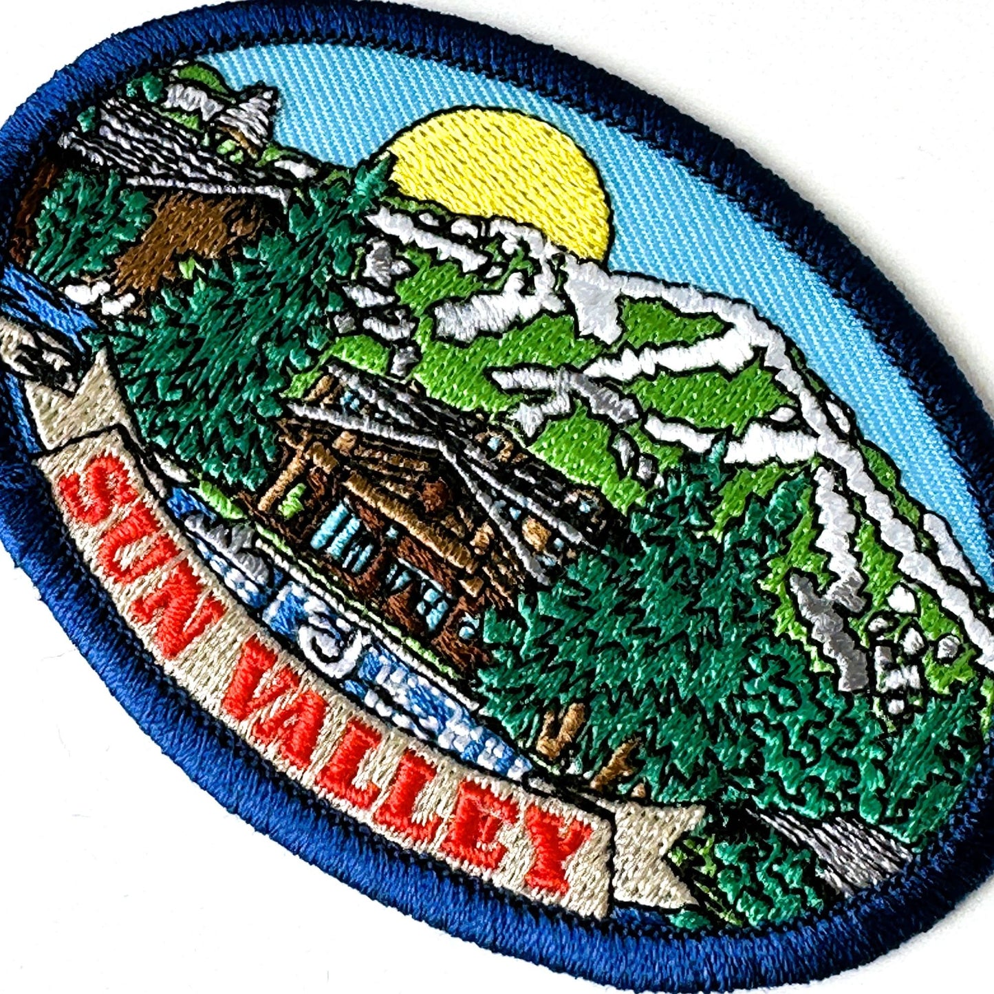 Idaho Sun Valley Mountain Scene Large Vintage Patch
