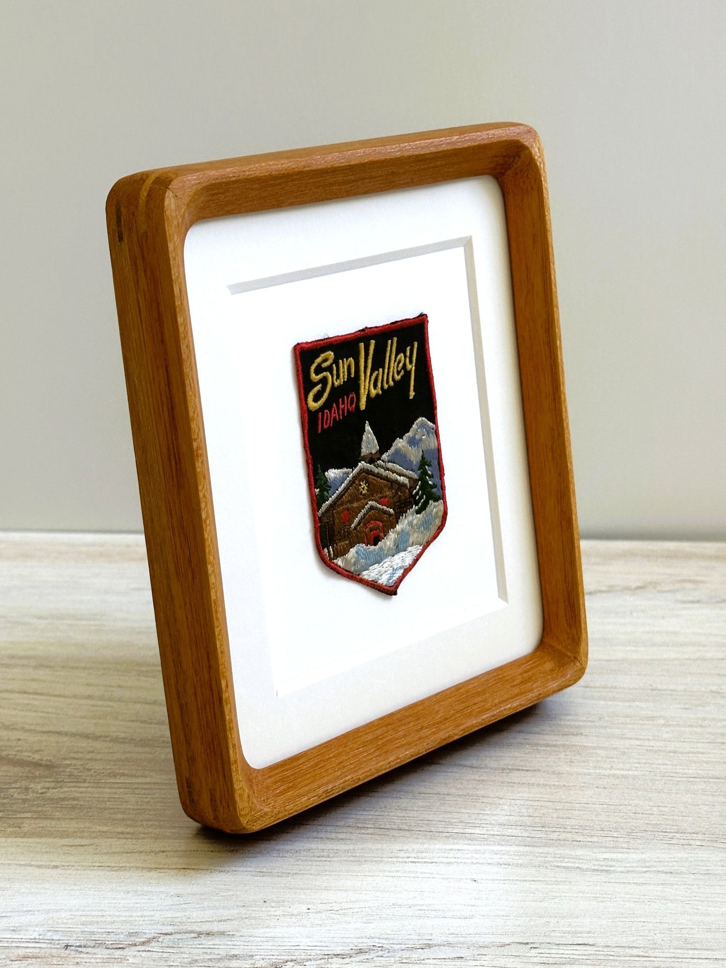 Idaho Sun Valley Winter Vintage Framed Travel Patch