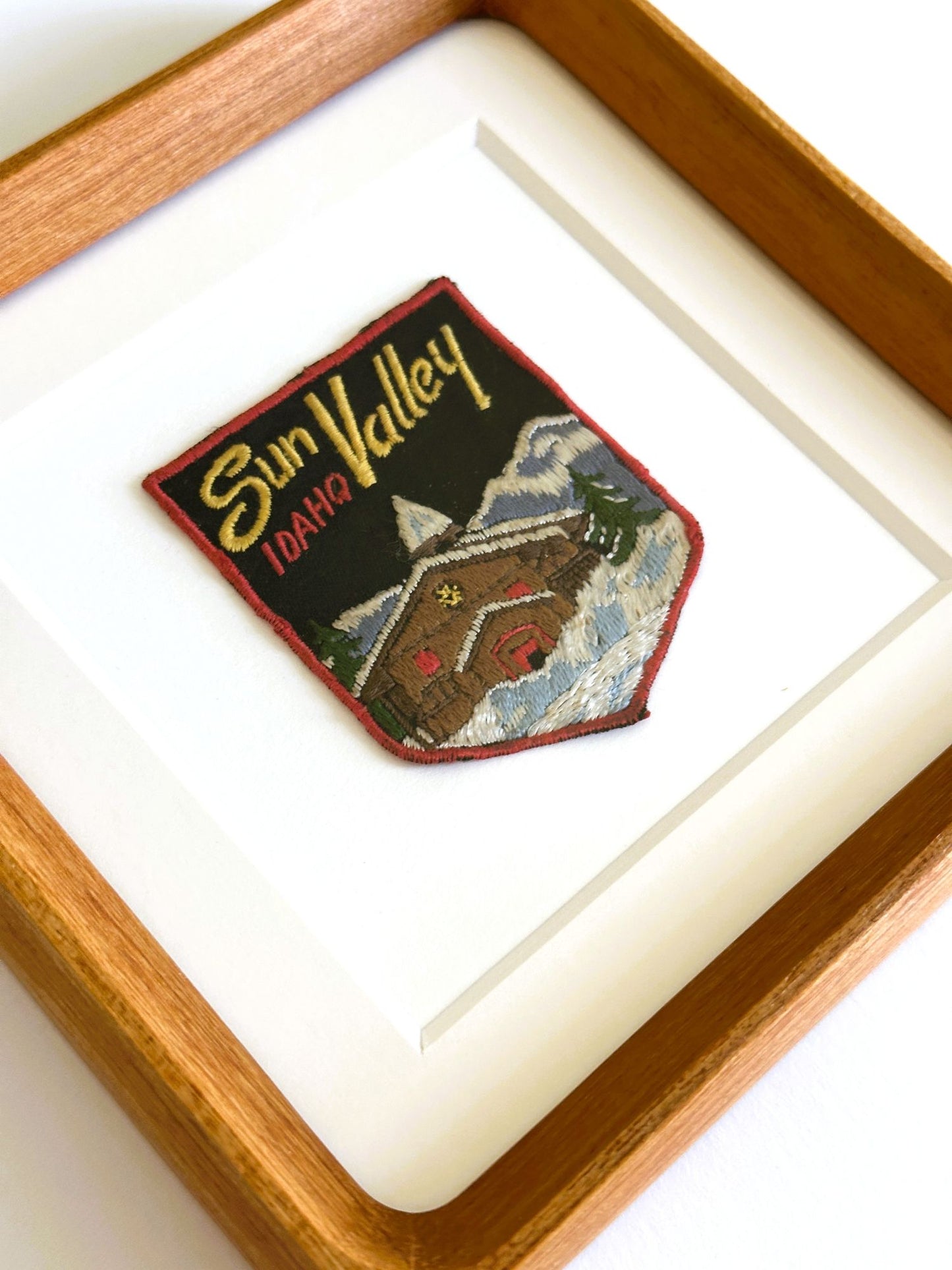 Idaho Sun Valley Winter Vintage Framed Travel Patch