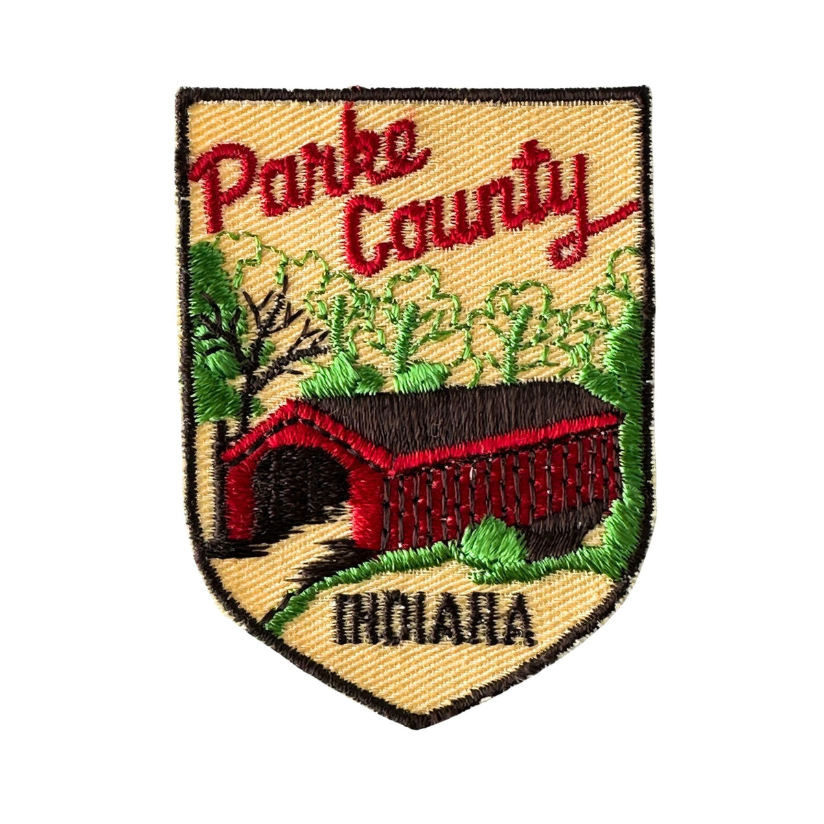 Indiana Parke County Covered Bridge Vintage Patch