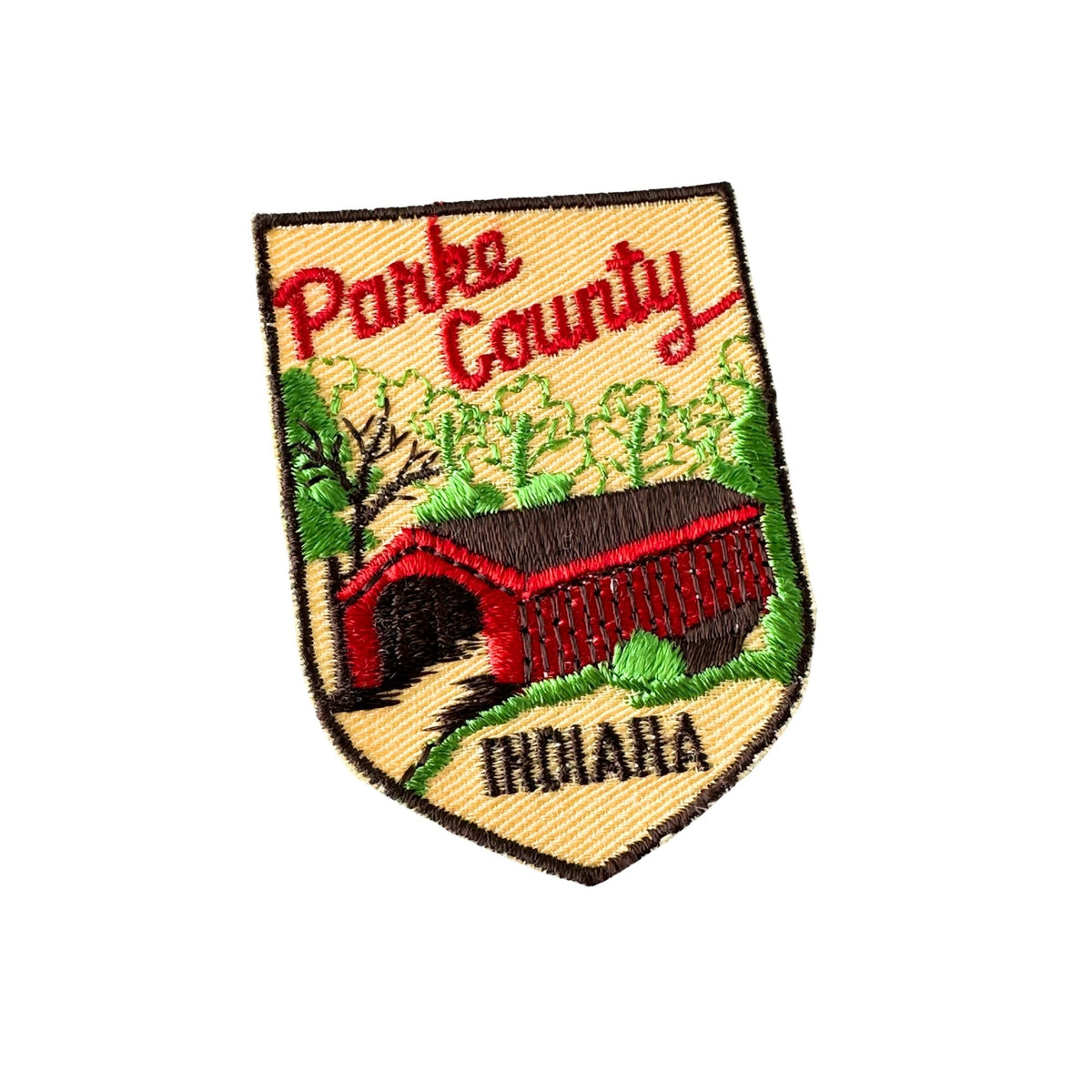 Indiana Parke County Covered Bridge Vintage Patch
