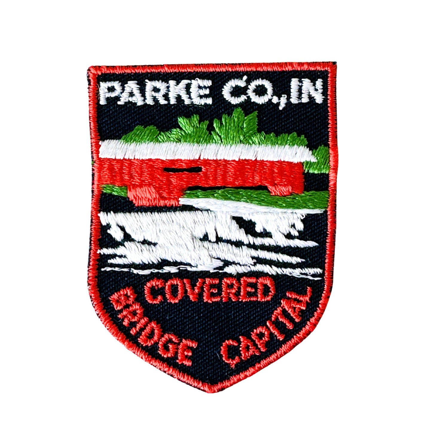 Indiana Parke County Covered Bridges Vintage Travel Patch