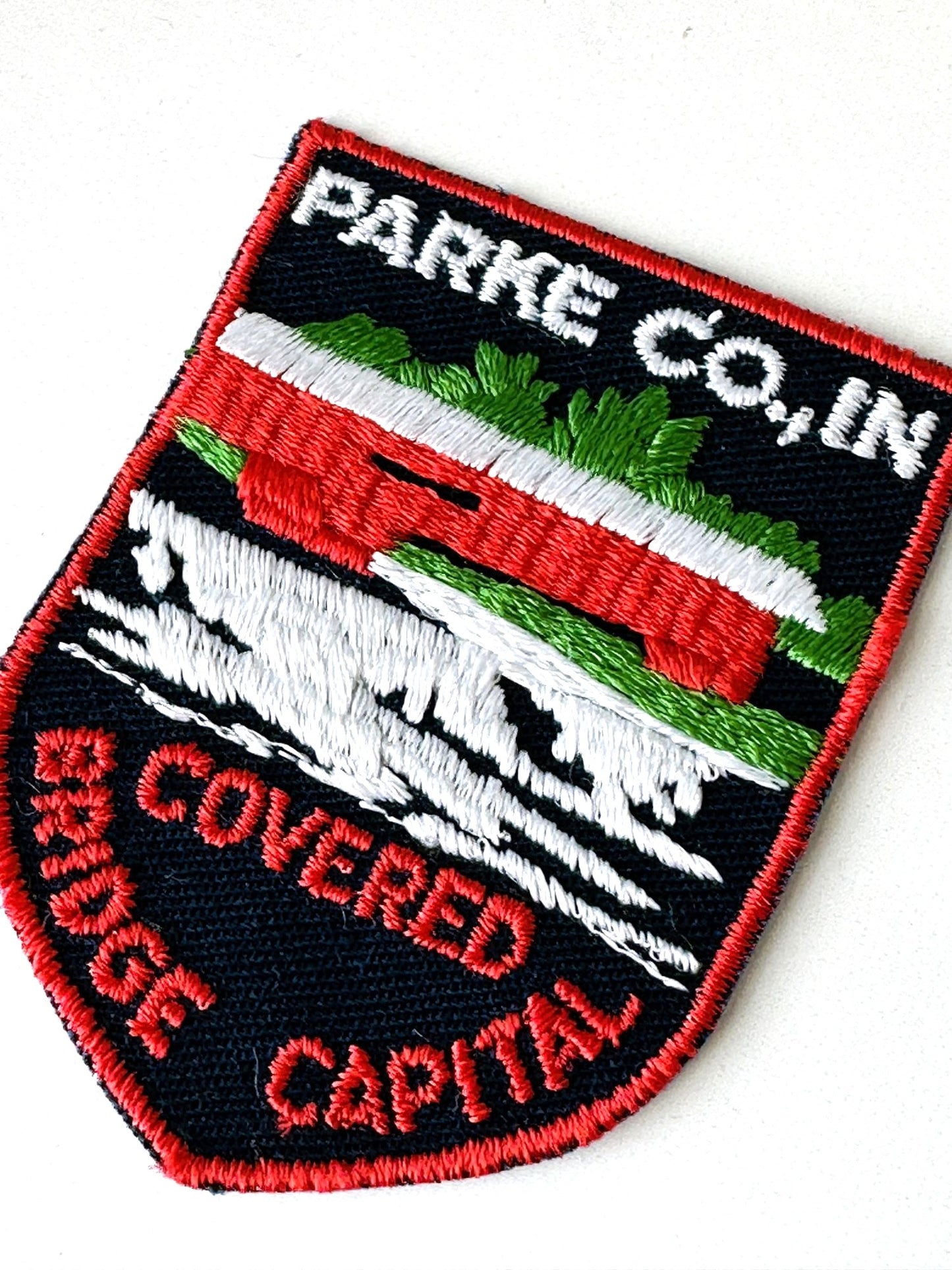 Indiana Parke County Covered Bridges Vintage Travel Patch