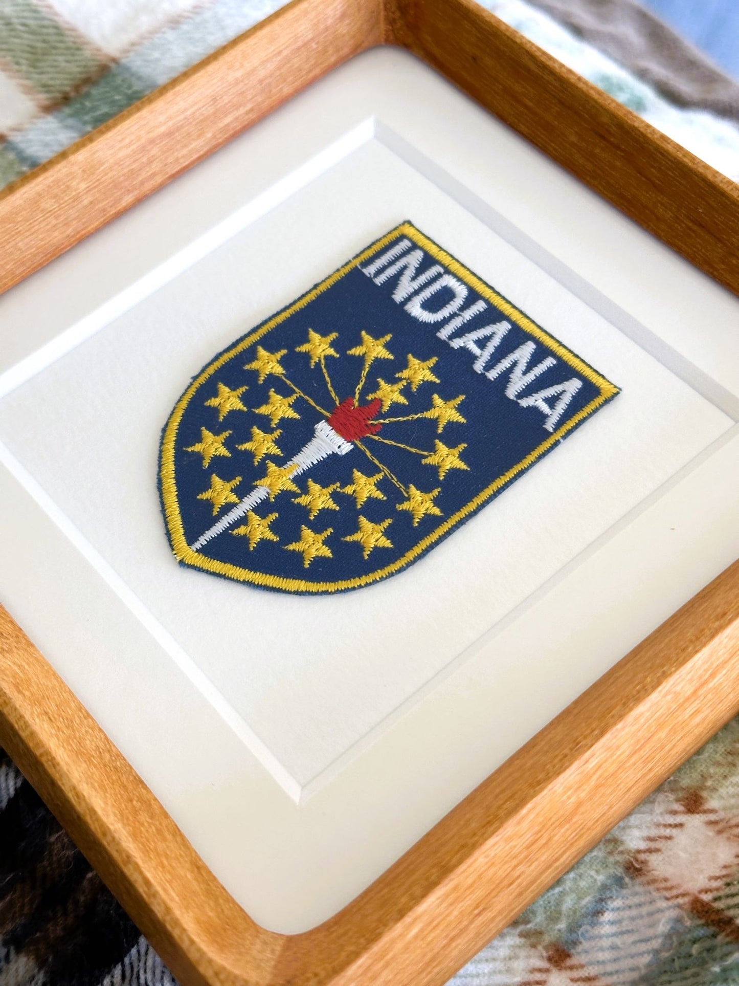 Indiana Vintage Framed Travel Patch