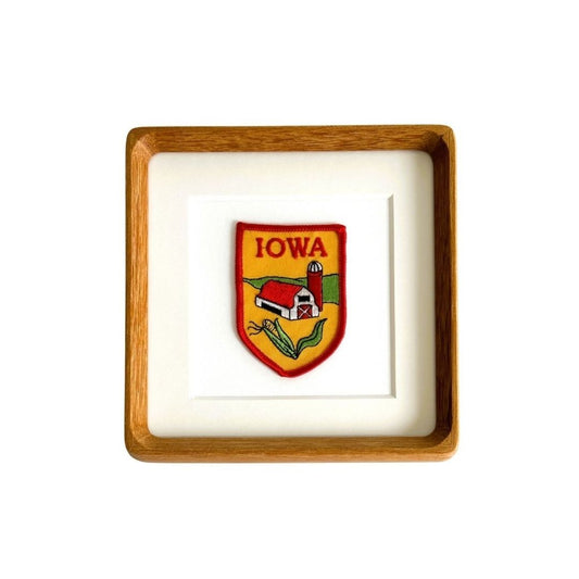 Iowa Farm Framed Vintage Travel Patch